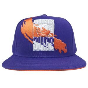 Phoenix Suns‎ Mitchell & Ness NBA Snapback Hat Cap 3D Logo Paint Art NWT